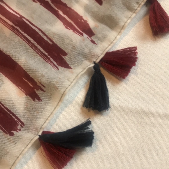 NWT USA Flag patriotic lightweight open kimono tassels OS boho summer cover up - Picture 11 of 15